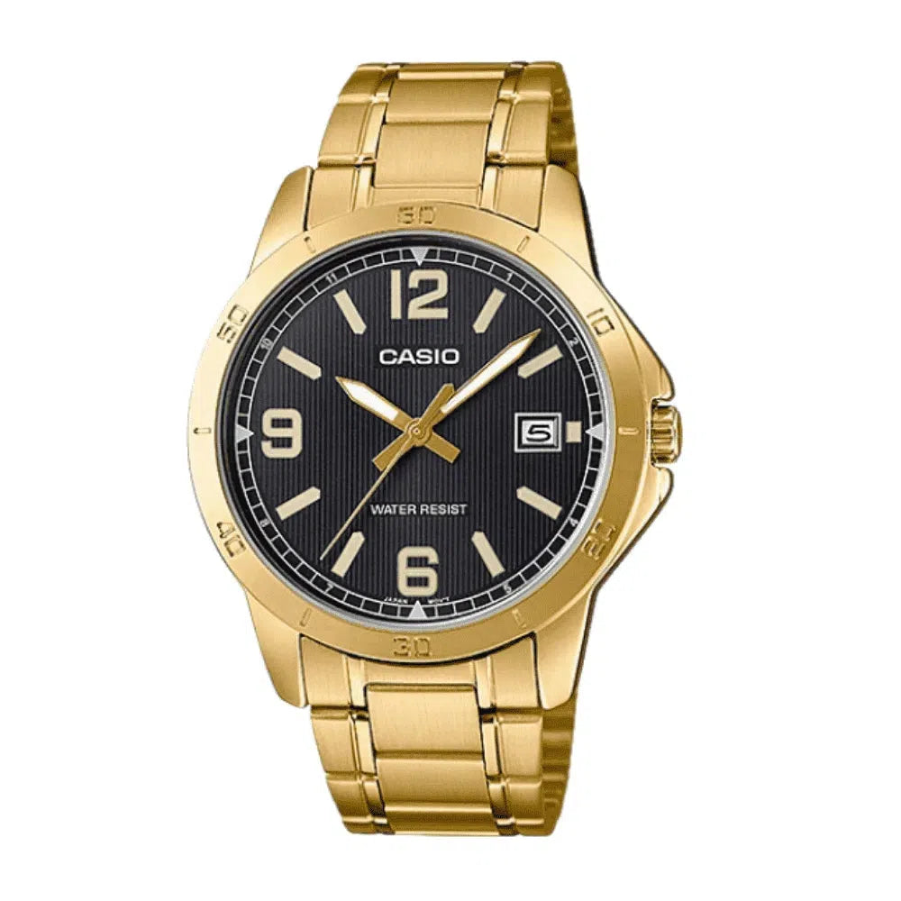 Casio MTP-V004G-1B Gold Stainless Watch for Men-Watch Portal Philippines