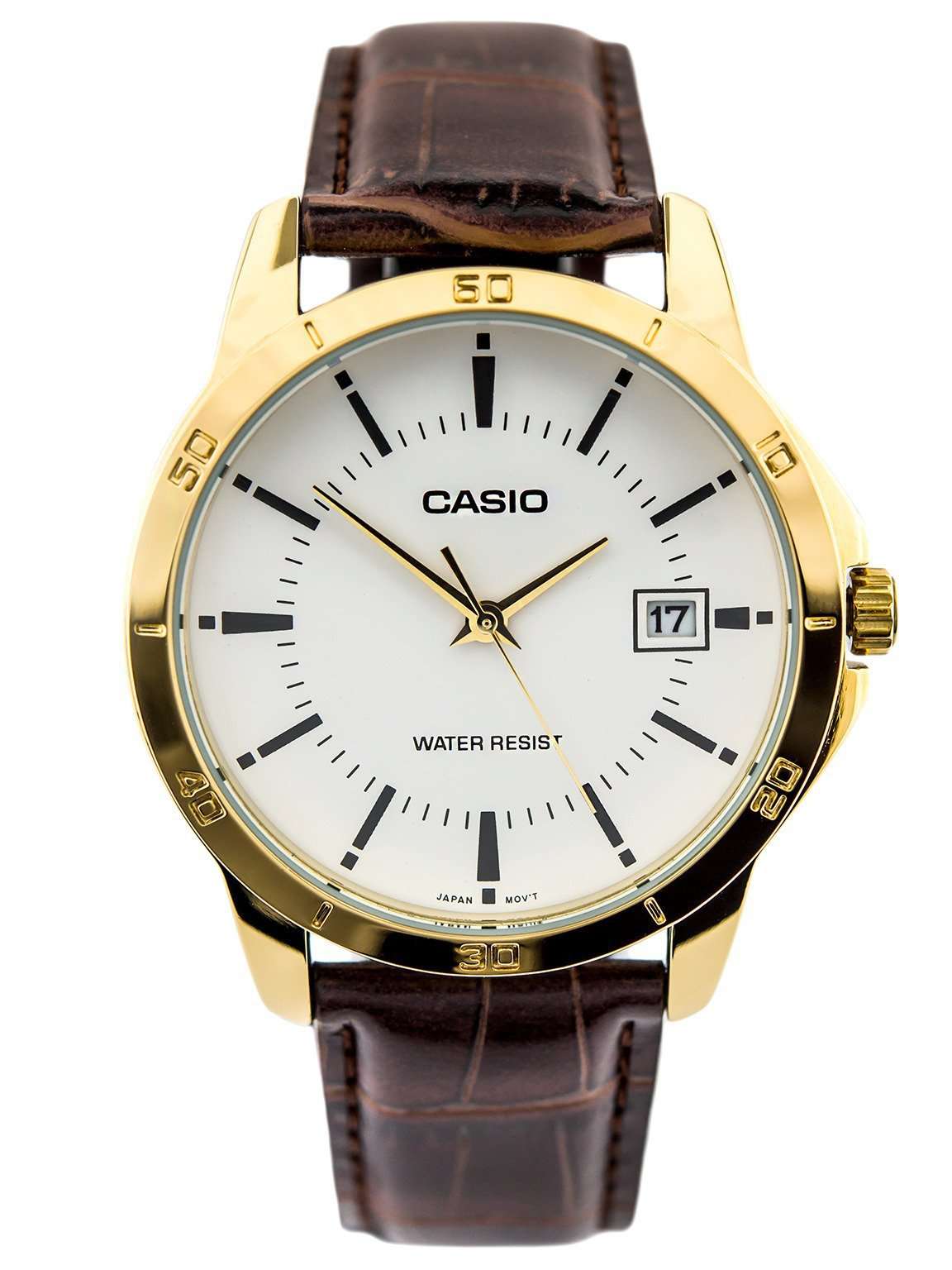 Casio MTP-V004GL-7A Brown Leather Watch for Men-Watch Portal Philippines
