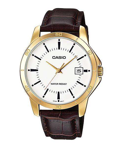 Casio MTP-V004GL-7A Brown Leather Watch for Men-Watch Portal Philippines