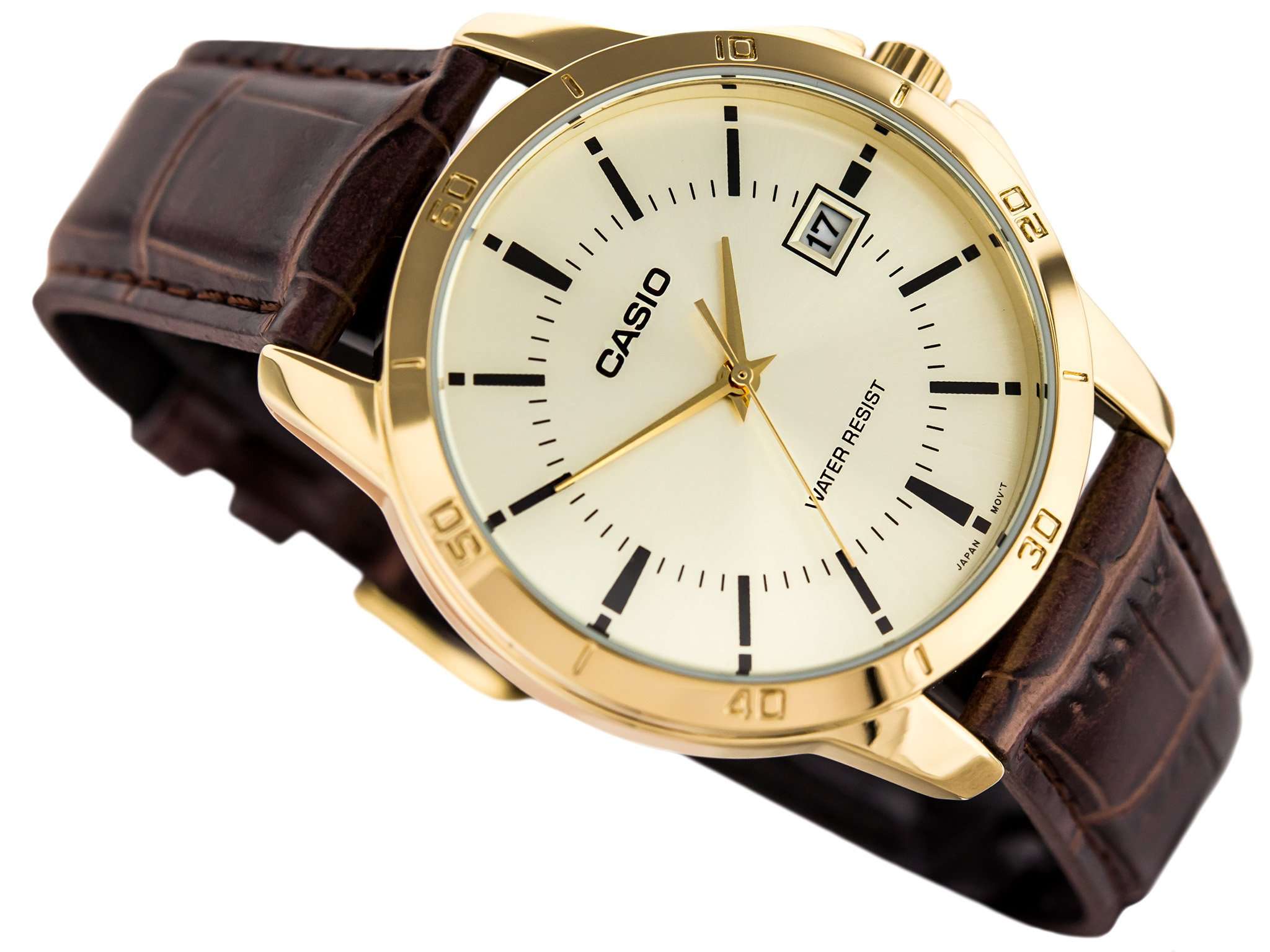 Casio MTP-V004GL-9A Brown Leather Watch for Men-Watch Portal Philippines