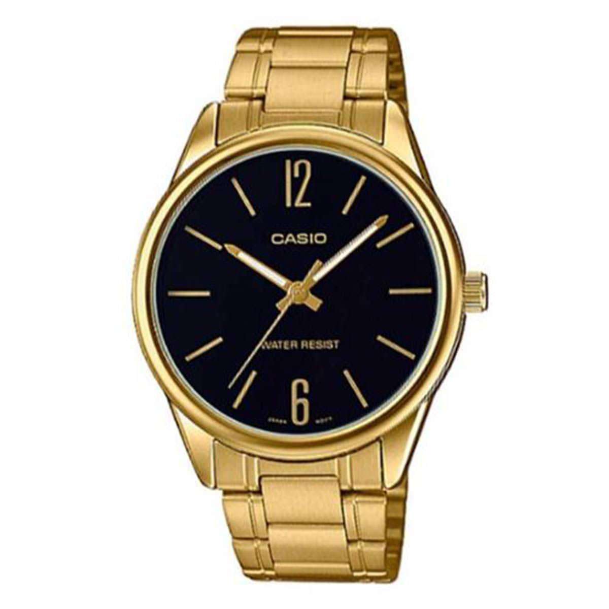 Casio MTP-V005G-1B Gold Stainless Watch for Men-Watch Portal Philippines