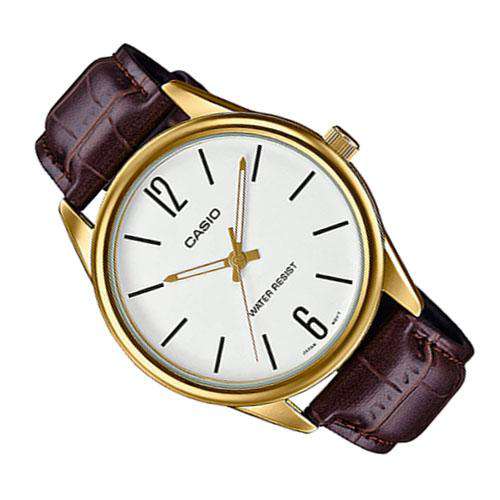 Casio MTP-V005GL-7B Brown Leather Watch for Men-Watch Portal Philippines