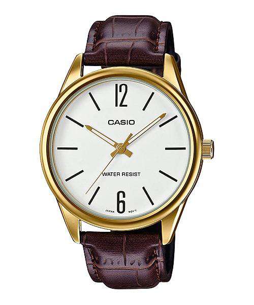 Casio MTP-V005GL-7B Brown Leather Watch for Men-Watch Portal Philippines
