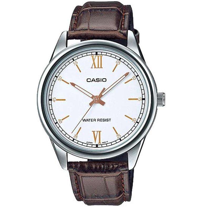 Casio MTP-V005L-7B3UDF Brown Leather Watch for Men-Watch Portal Philippines