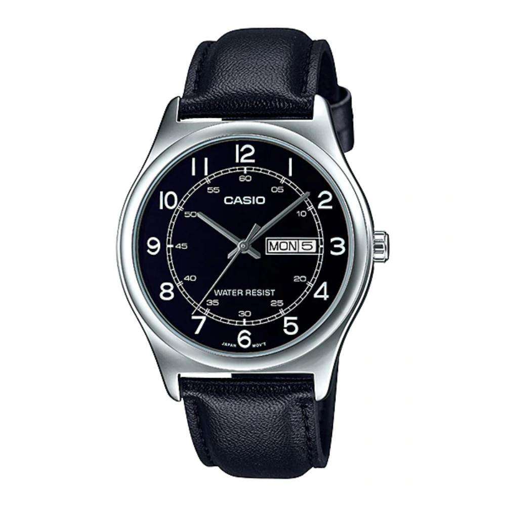 Casio MTP-V006L-1B2 Black Leather Watch for Men-Watch Portal Philippines