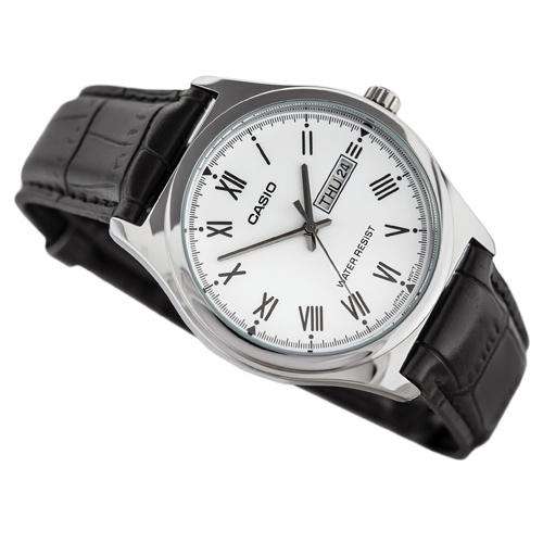 Casio MTP-V006L-7B Black Leather Watch for Men-Watch Portal Philippines