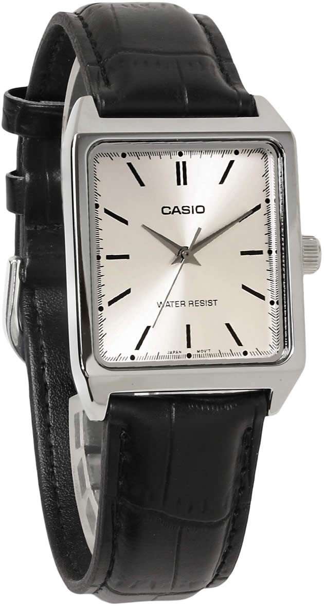 Casio MTP-V007L-7E1 Black Leather Watch for Men-Watch Portal Philippines