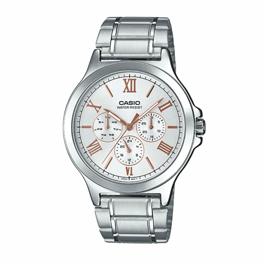 Casio MTP-V300D-7A2 Silver Stainless Watch for Men-Watch Portal Philippines