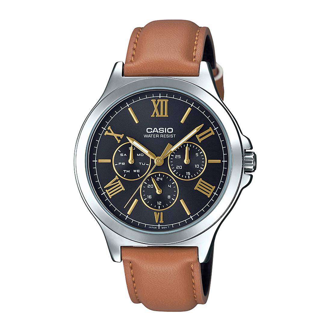 Casio MTP-V300L-1A3 Leather Strap Watch for Men-Watch Portal Philippines