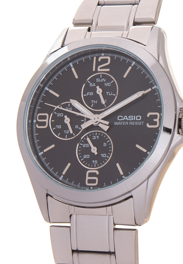 Casio MTP-V301D-1A Analog Stainless Steel Strap Watch For Men-Watch Portal Philippines