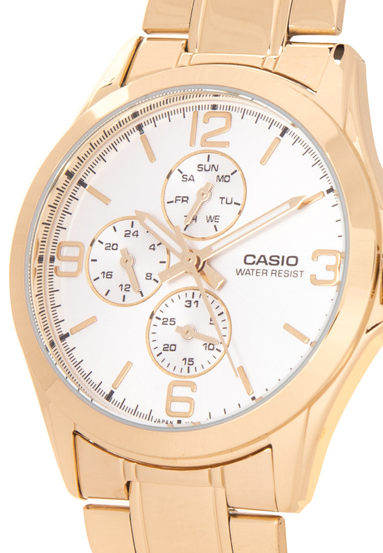 Casio MTP-V301G-7A Analog Stainless Steel Strap Watch For Men-Watch Portal Philippines