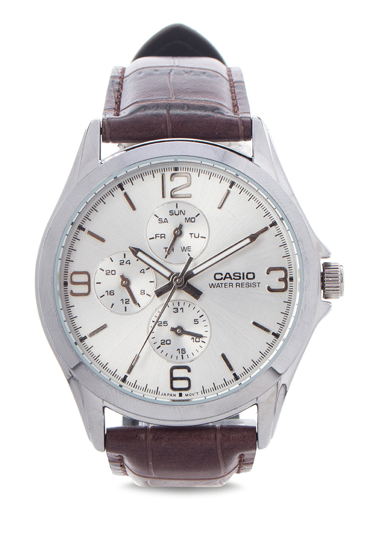 Casio MTP-V301L-7A Analog Leather Strap Watch For Men-Watch Portal Philippines