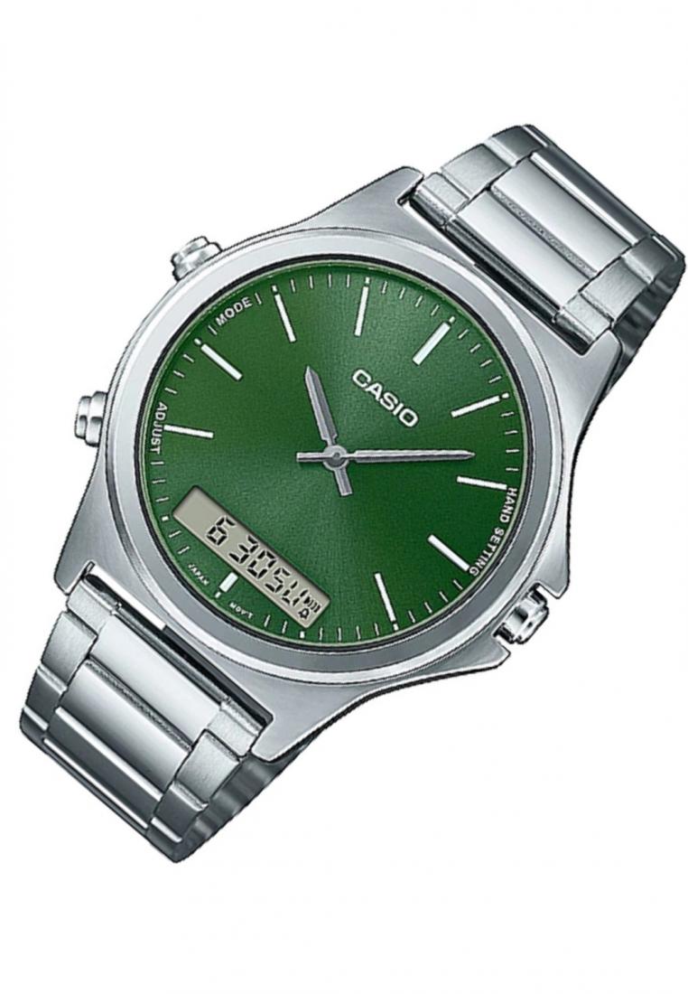 Casio MTP-VC01D-3E Digital Analog Stainless Steel Strap Watch For Men-Watch Portal Philippines