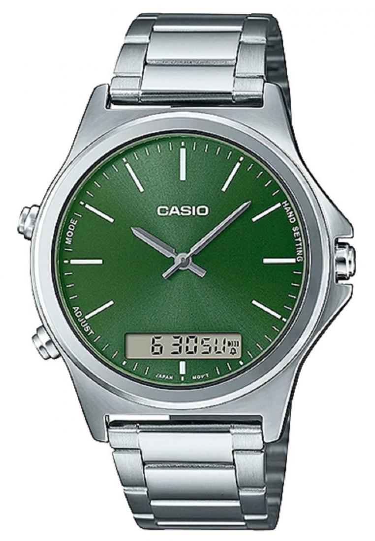 Casio MTP-VC01D-3E Digital Analog Stainless Steel Strap Watch For Men-Watch Portal Philippines