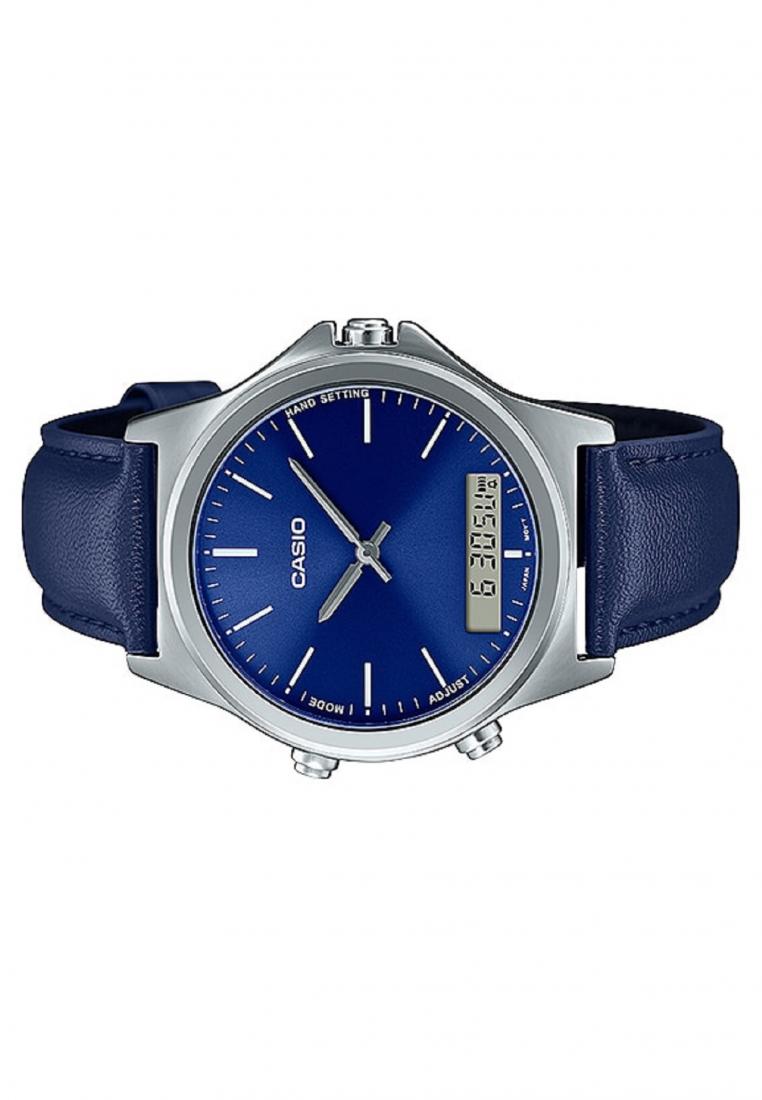Casio MTP-VC01L-2E Digital Analog Leather Strap Watch For Men-Watch Portal Philippines
