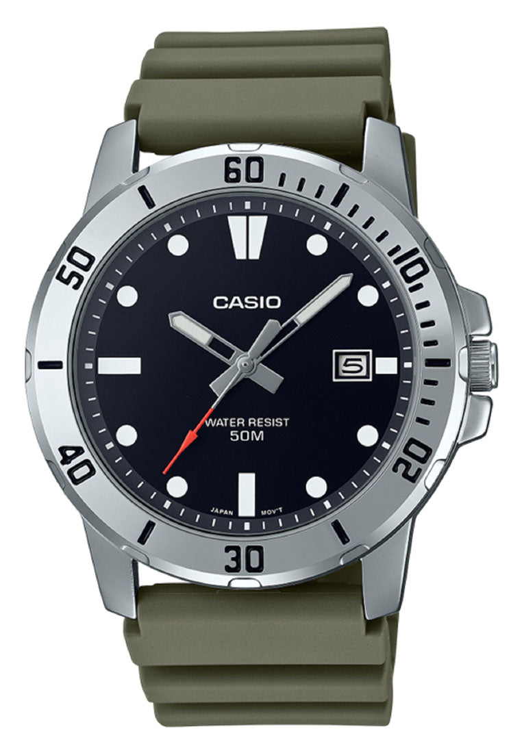 Casio MTP-VD01-3E Analog Rubber Strap Watch For Men-Watch Portal Philippines