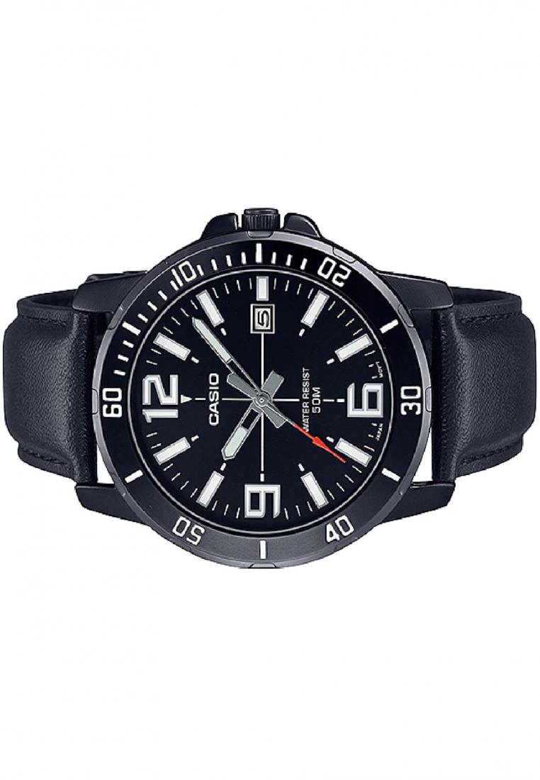 Casio MTP-VD01BL-1B Analog Leather Strap Watch For Men-Watch Portal Philippines