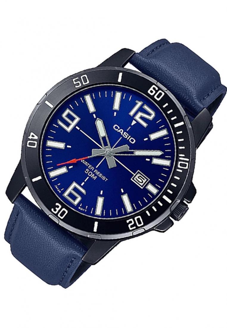 Casio MTP-VD01BL-2B Analog Leather Strap Watch For Men-Watch Portal Philippines