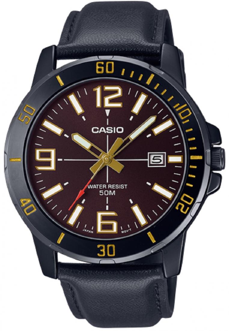 Casio MTP-VD01BL-5B Analog Leather Strap Watch For Men-Watch Portal Philippines