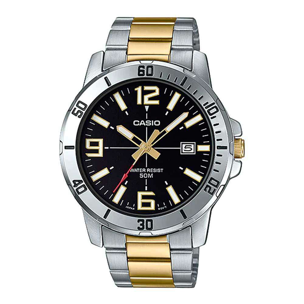 Casio MTP-VD01SG-1B Two-Toned Stainless Watch for Men-Watch Portal Philippines