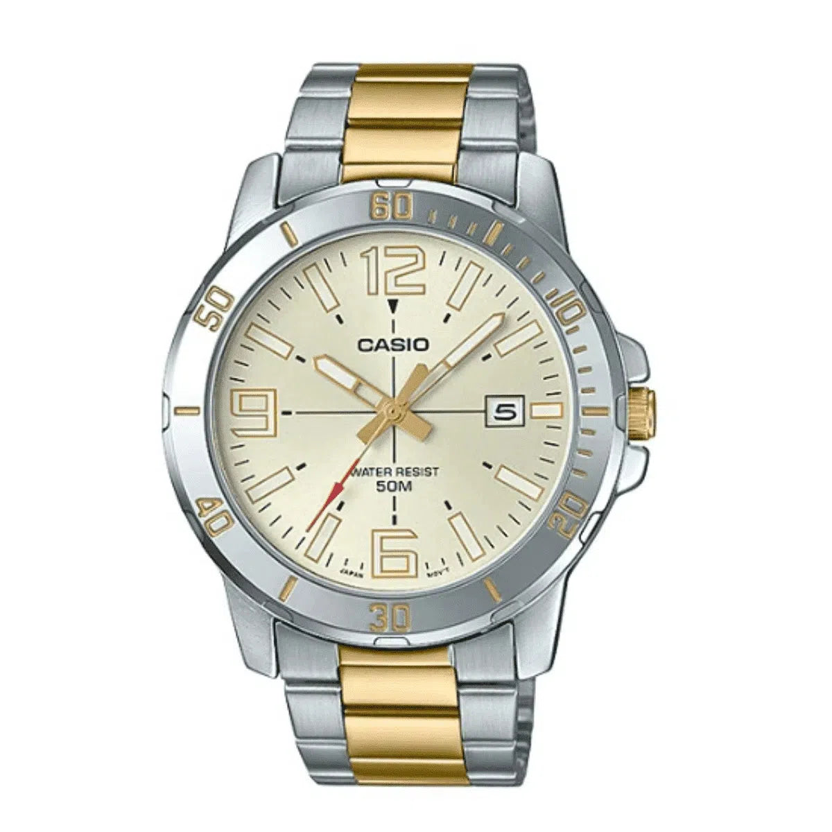 Casio MTP-VD01SG-9B Two-Toned Stainless Watch for Men-Watch Portal Philippines