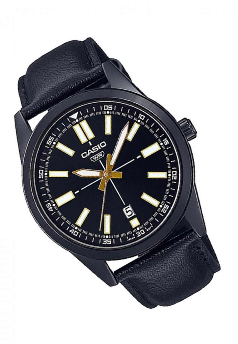 Casio MTP-VD02BL-1E Analog Leather Strap Watch For Men-Watch Portal Philippines