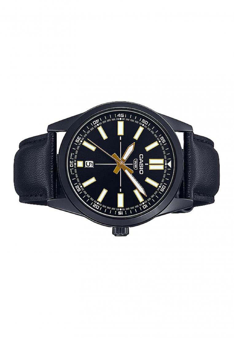 Casio MTP-VD02BL-1E Analog Leather Strap Watch For Men-Watch Portal Philippines