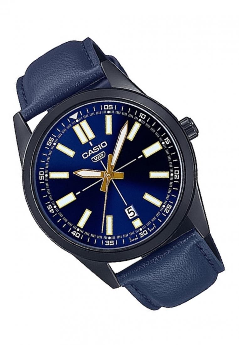 Casio MTP-VD02BL-2E Analog Leather Strap Watch For Men-Watch Portal Philippines
