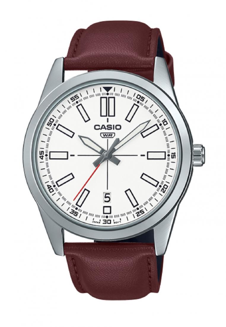 Casio MTP-VD02L-7E Analog Leather Strap Watch For Men-Watch Portal Philippines