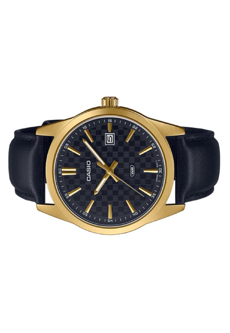 Casio MTP-VD03GL-1A Analog Leather Strap Watch For Men-Watch Portal Philippines