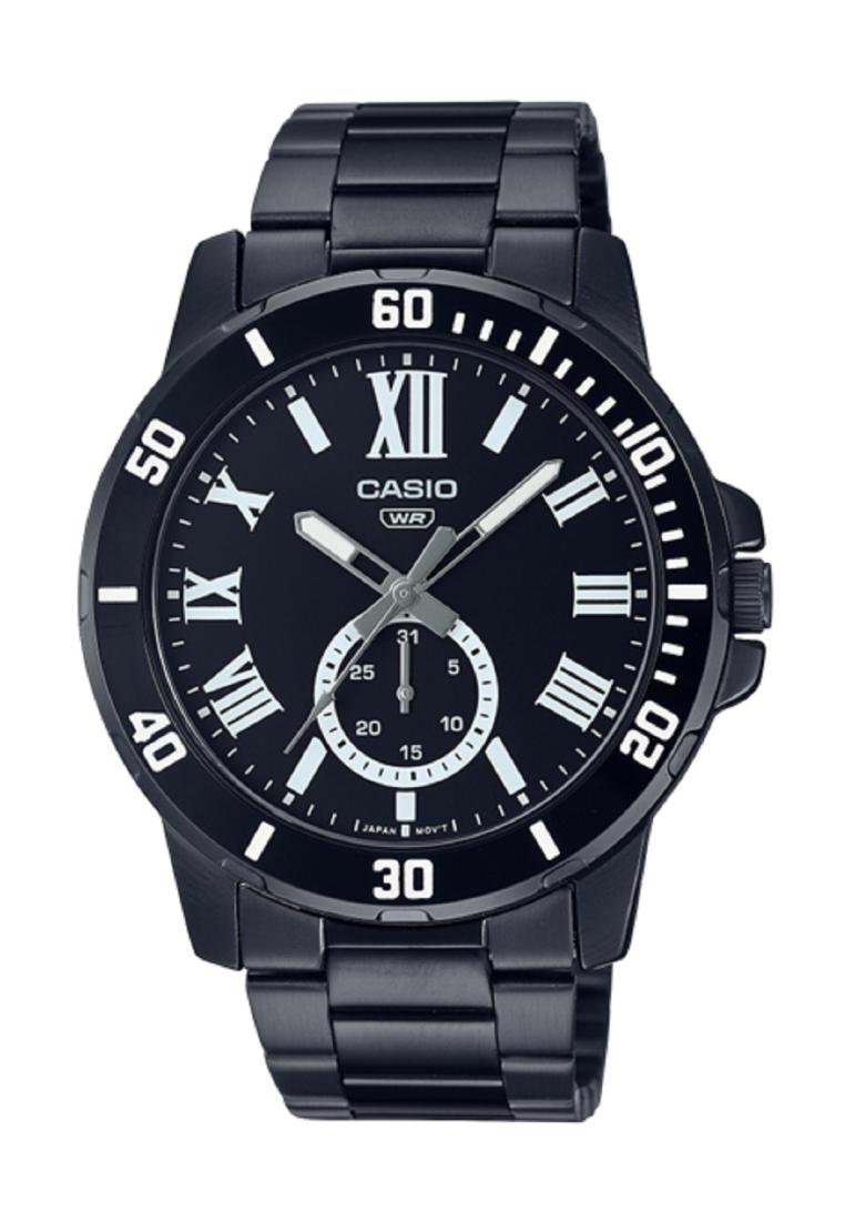 Casio MTP-VD200B-1B Analog Stainless Steel Strap Watch For Men-Watch Portal Philippines