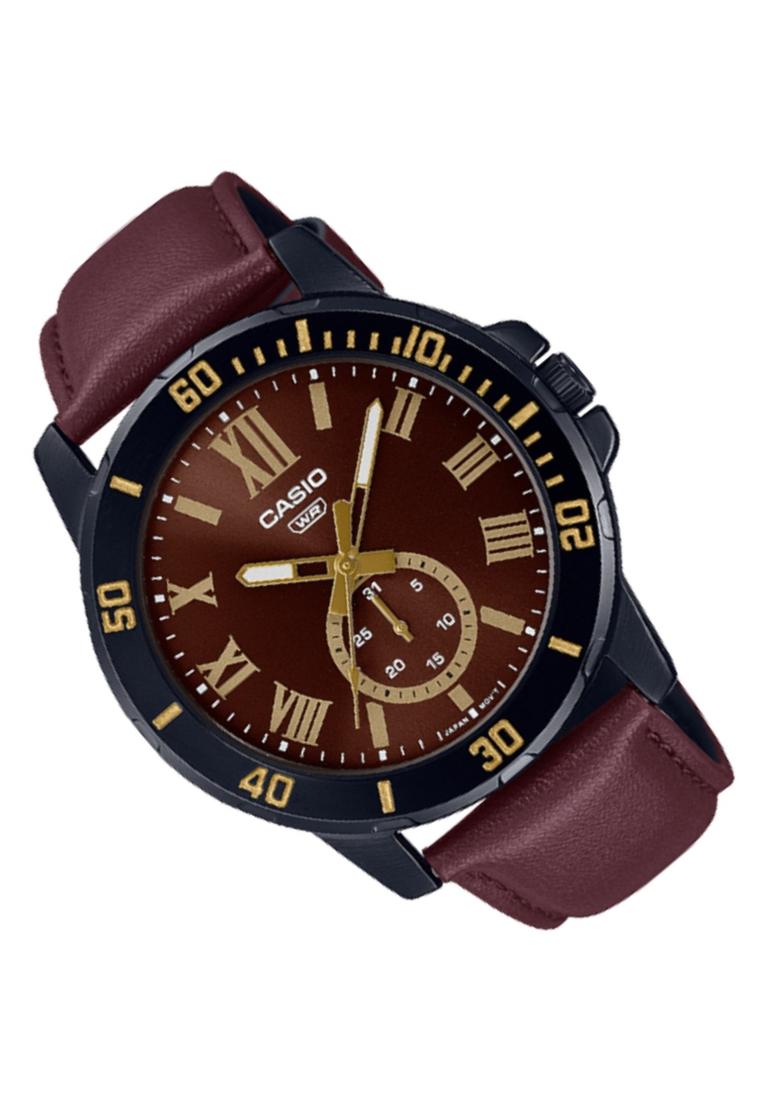 Casio MTP-VD200BL-5B Analog Leather Strap Watch For Men-Watch Portal Philippines