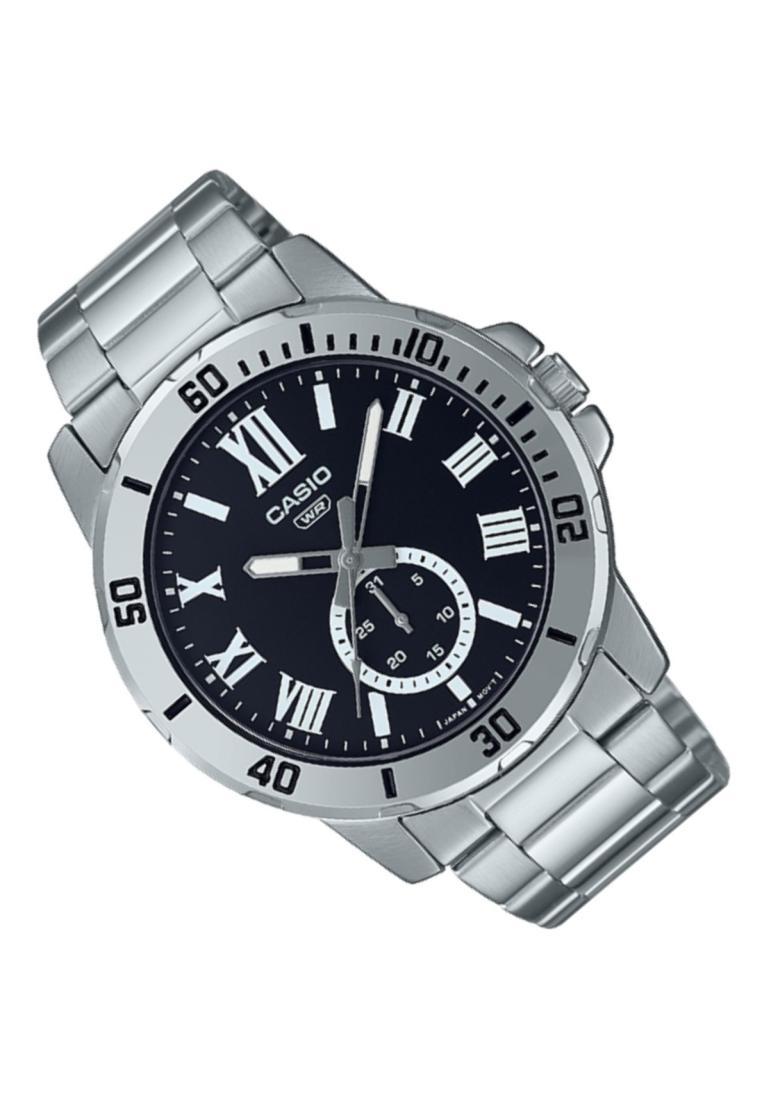 Casio MTP-VD200D-1B Analog Stainless Steel Strap Watch For Men-Watch Portal Philippines