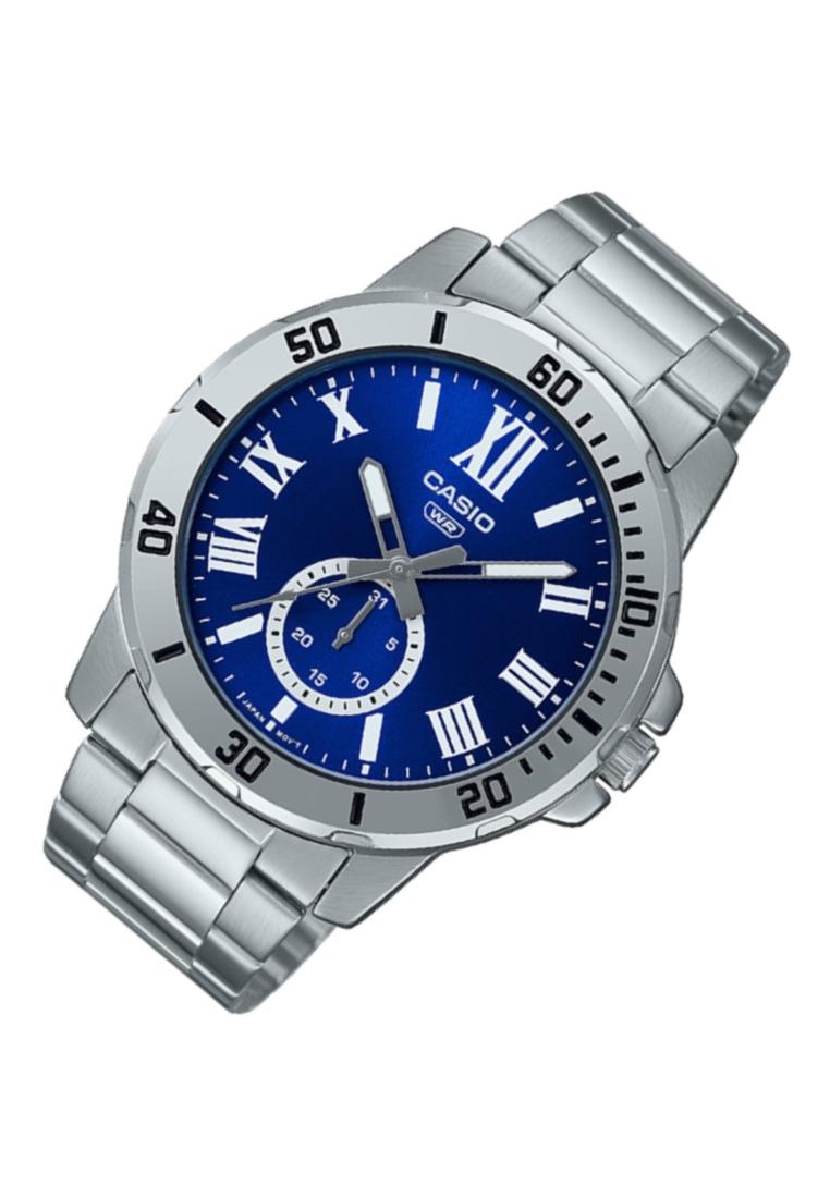 Casio MTP-VD200D-2B Analog Stainless Steel Strap Watch For Men-Watch Portal Philippines