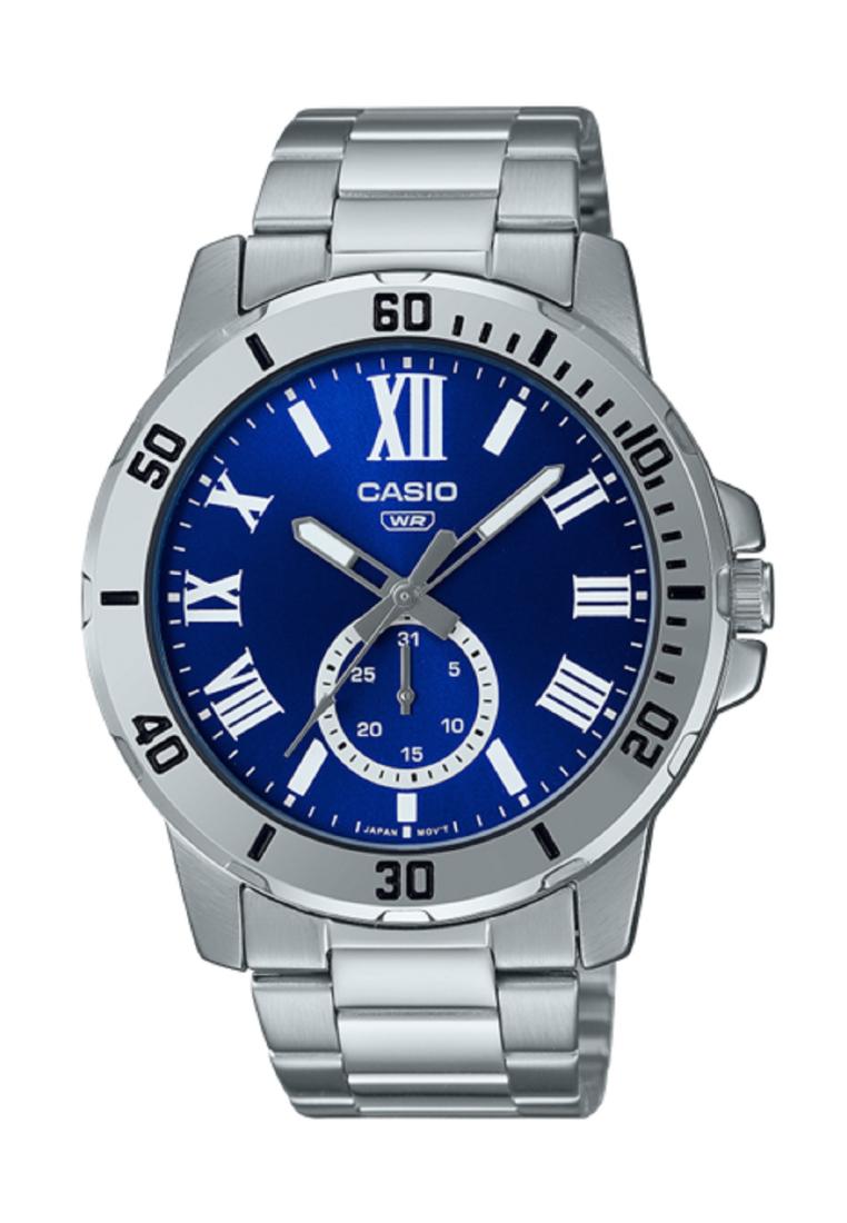 Casio MTP-VD200D-2B Analog Stainless Steel Strap Watch For Men-Watch Portal Philippines