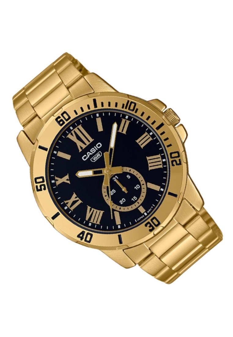 Casio MTP-VD200G-1B Analog Stainless Steel Strap Watch For Men-Watch Portal Philippines