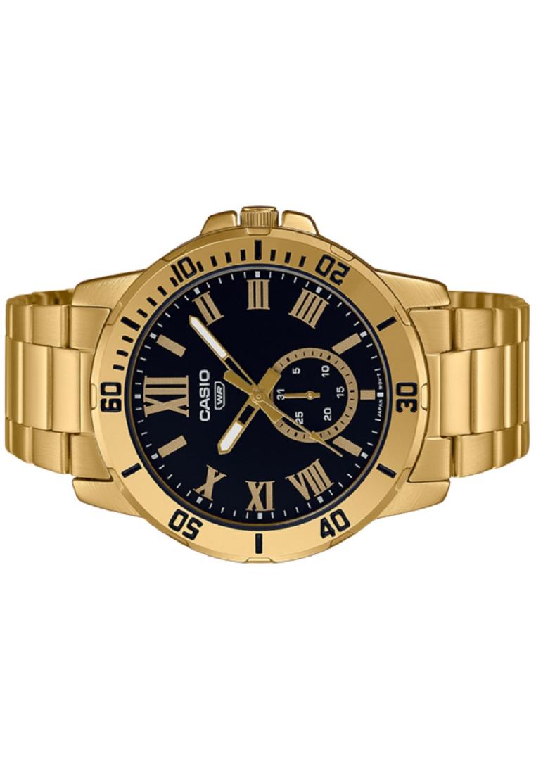 Casio MTP-VD200G-1B Analog Stainless Steel Strap Watch For Men-Watch Portal Philippines