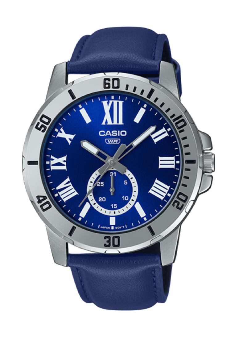 Casio MTP-VD200L-2B Analog Leather Strap Watch For Men-Watch Portal Philippines