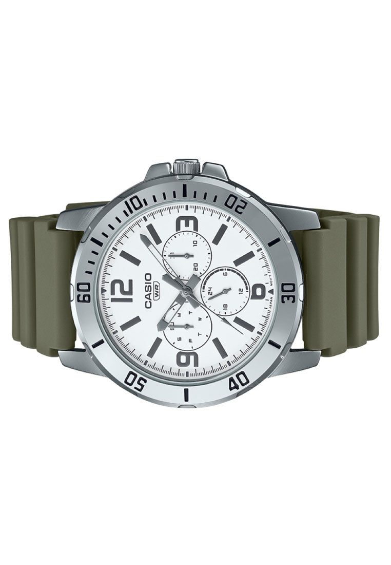 Casio MTP-VD300-3B Chronograph Rubber Strap Watch For Men-Watch Portal Philippines