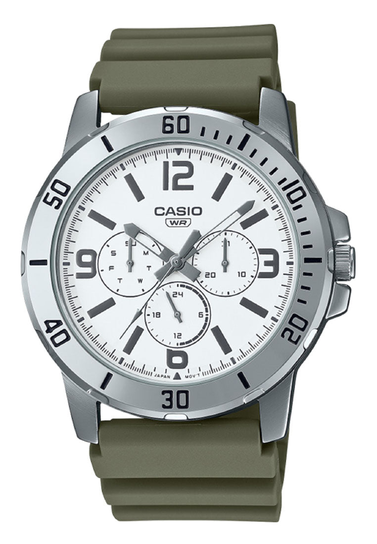 Casio MTP-VD300-3B Chronograph Rubber Strap Watch For Men-Watch Portal Philippines
