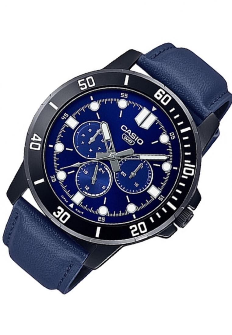 Casio MTP-VD300BL-2E Analog Leather Strap Watch For Men-Watch Portal Philippines