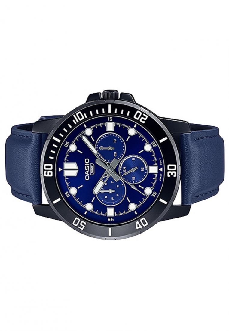 Casio MTP-VD300BL-2E Analog Leather Strap Watch For Men-Watch Portal Philippines