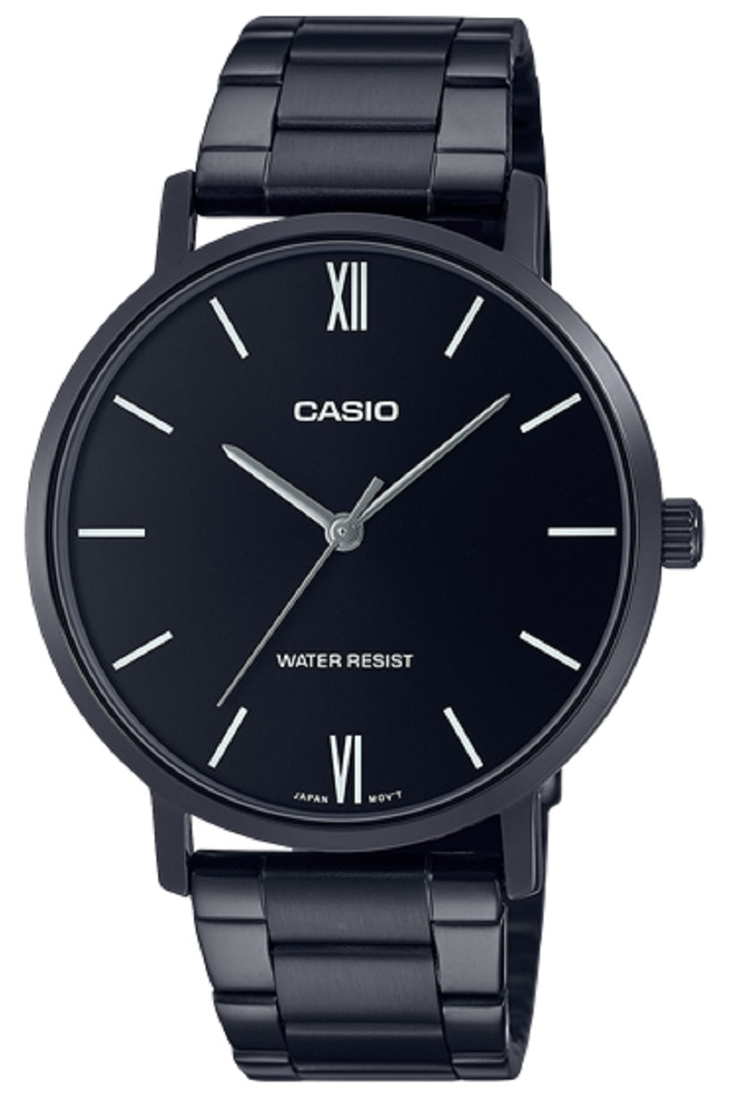 Casio MTP-VT01B-1B Black Stainless Strap for Men-Watch Portal Philippines