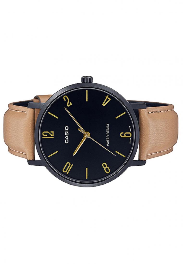 Casio MTP-VT01BL-1B Analog Leather Strap Watch For Men-Watch Portal Philippines