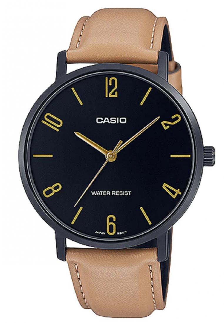 Casio MTP-VT01BL-1B Analog Leather Strap Watch For Men-Watch Portal Philippines