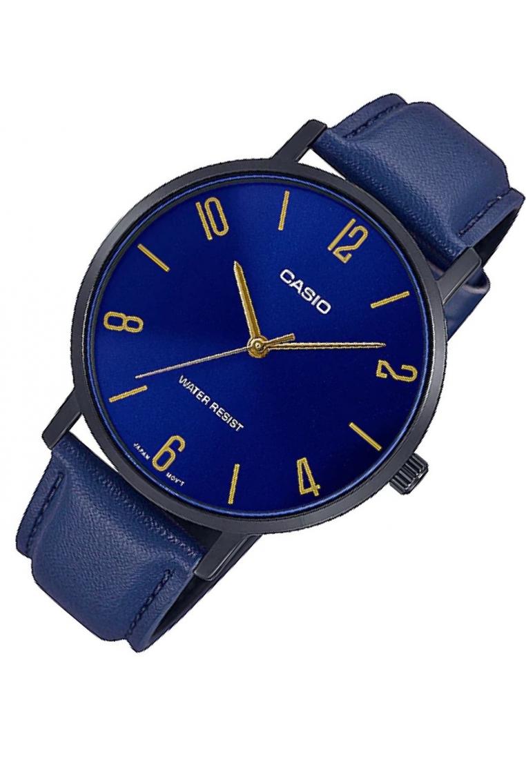 Casio MTP-VT01BL-2B Analog Leather Strap Watch For Men-Watch Portal Philippines