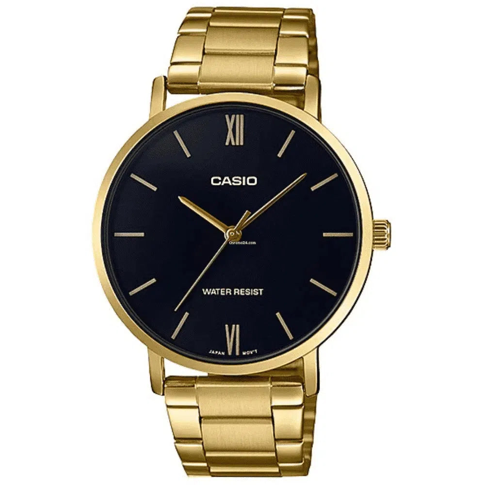 Casio MTP-VT01G-1B Gold Stainless Watch for Men-Watch Portal Philippines