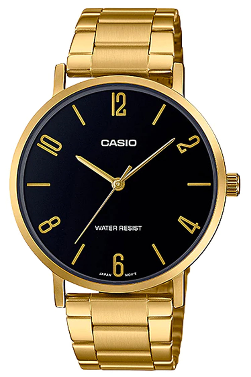 Casio MTP-VT01G-1B2 Gold Stainless Strap Watch for Men-Watch Portal Philippines