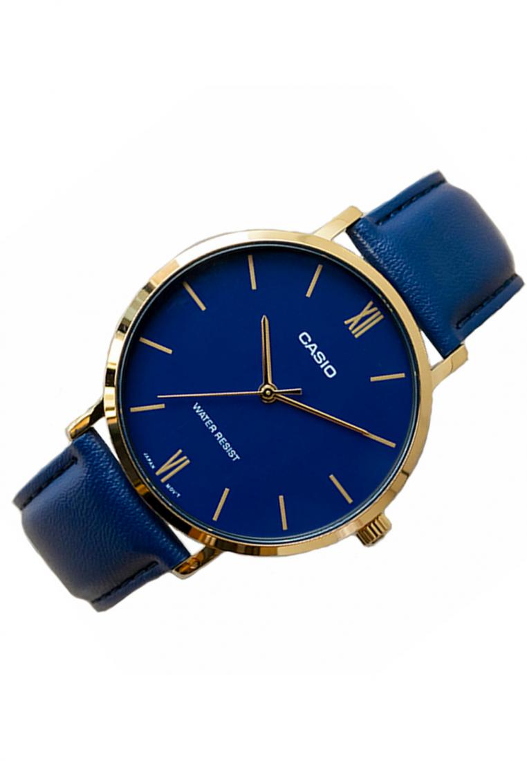Casio MTP-VT01GL-2B Analog Leather Strap Watch For Men-Watch Portal Philippines
