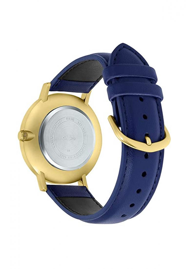 Casio MTP-VT01GL-2B Analog Leather Strap Watch For Men-Watch Portal Philippines